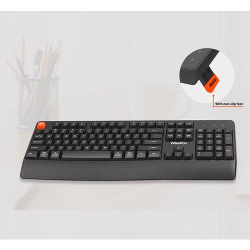 MEETION C4130BK SET 2U1, BEŽIČNA 2.4GHZ SILENT Tastatura + BEŽ.MIŠ, CRNI slika 4