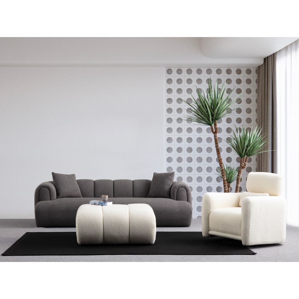 Puffy 3 Plain - Antracitna Troosna Sofa slika 3