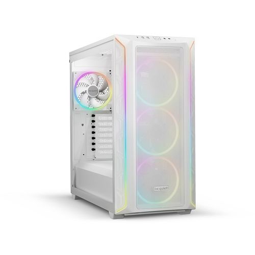SHADOW BASE 800 FX White, MB compatibility: E-ATX / ATX / M-ATX / Mini-ITX, ARGB illumination, Four pre-installed be quiet! Light Wings 3 140mm PWM fans, including space for water cooling radiators up to 420mm slika 2