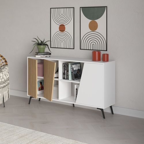 Woody Fashion Konzola, hrast Bijela boja, Fione 150 - Oak, White slika 3