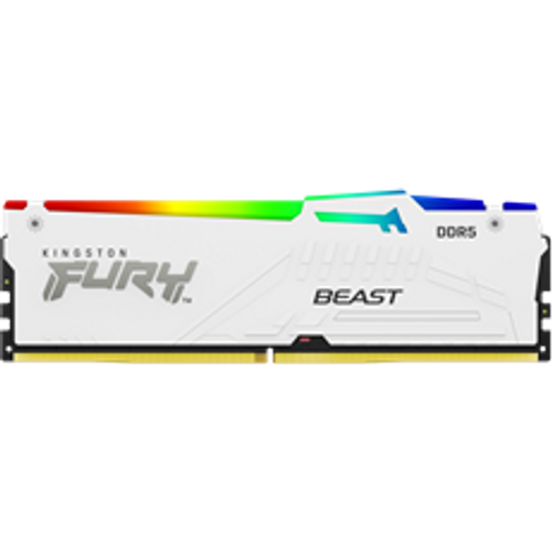 Kingston KF560C40BWAK2-32 DDR5 32GB (2x16GB) 6000MHz CL40 DIMM [FURY Beast] White RGB XMP slika 1