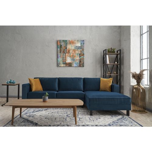 Atelier Del Sofa Kale Velvet Right - Ugao sofa u boji maslinasto zelene slika 1