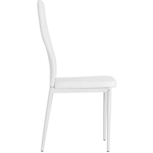 Blagovaonske stolice od umjetne kože 6 kom bijele slika 5