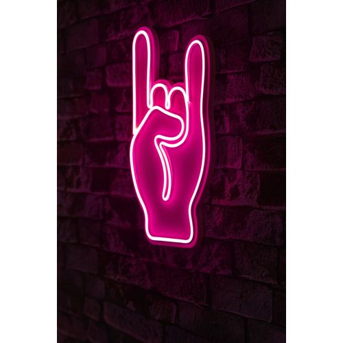 Wallity Ukrasna plastična LED rasvjeta, Rock N Roll Sign - Pink slika 9