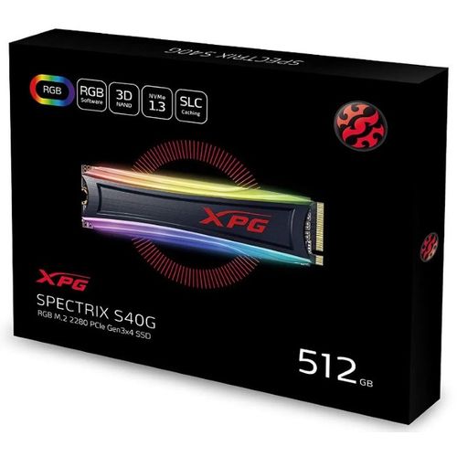 A-DATA 512GB M.2 PCIe Gen3 x4 XPG SPECTRIX S40G RGB AS40G-512GT-C SSD slika 6