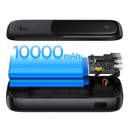 BASEUS POWER BANK 10000MAH QPOW PRO - USB + TYPE C - PD 22.5W SA KABELOM TYPE C (PPQD060101) CRNI slika 3