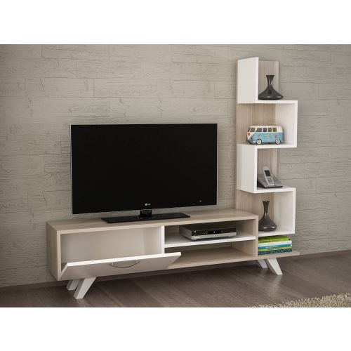 Woody Fashion TV jedinica, Bijela boja Cordoba, Ceren - White, Cordoba slika 3