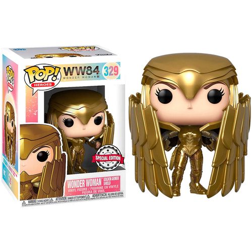 POP figure DC Comics Wonder Woman 84 - Wonder Woman Gold Shield Metallic Exclusive slika 1