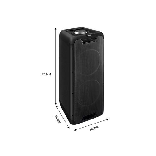 AKAI karaoke 100W, FM, BT, TWS, USB, LED svjet efekti, baterij, daljinski DJ-880 slika 4