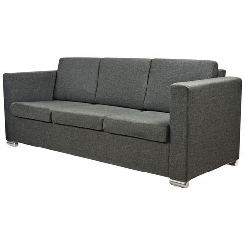Dvodijelni set sofa od tkanina tamnosivi slika 3