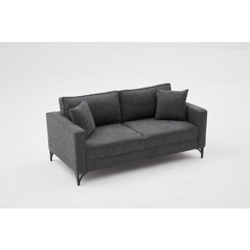 Atelier Del Sofa Dvosjed, Antracit Crno, Berlin - Anthracite, Black slika 7