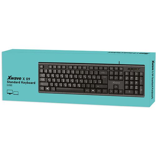 Xwave X 09 Tastatura USB,USA slova+ćirilična slova,crna slika 1