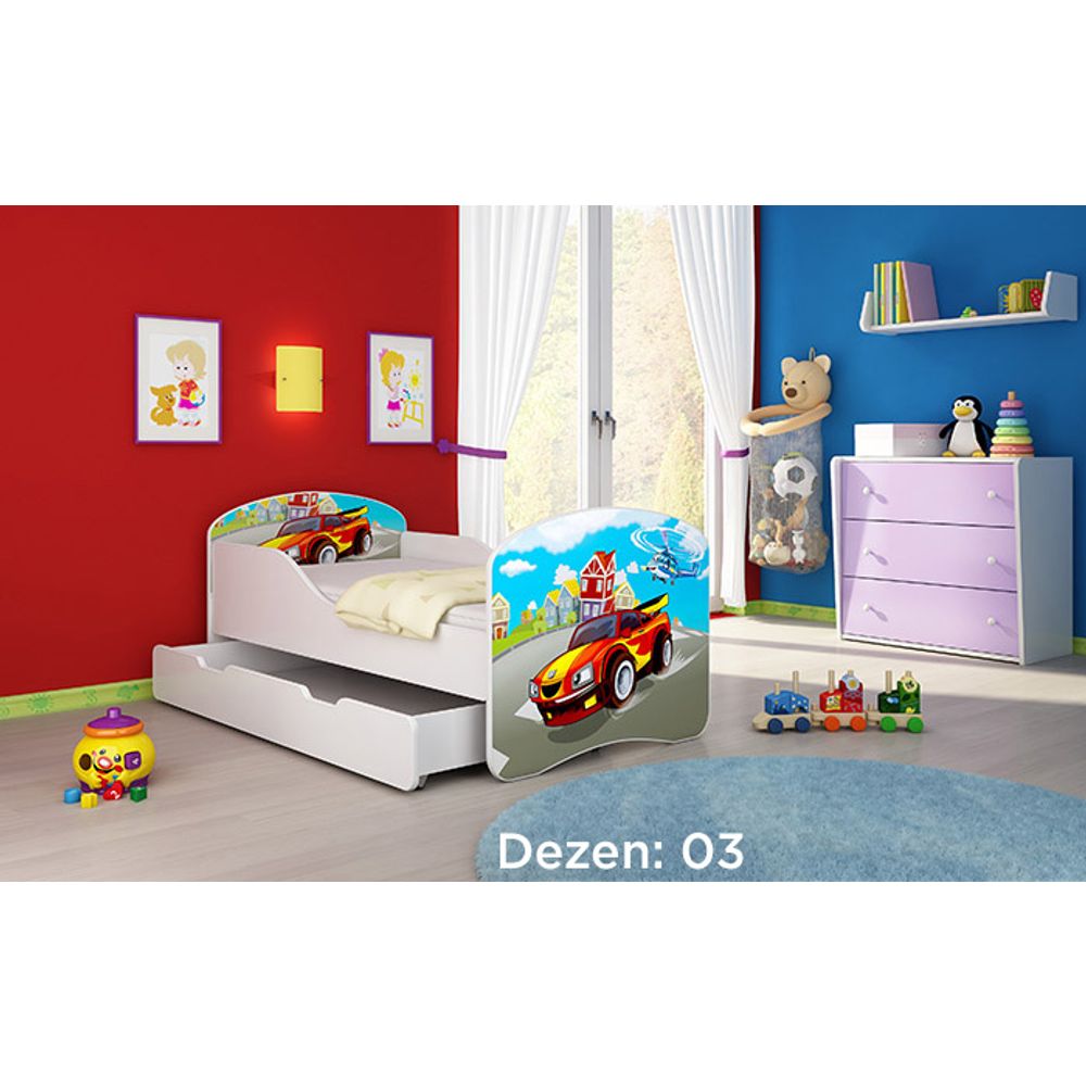 ACMA Dječiji krevet Acma I sa ladicom - 140x70cm - Dezen 03 slika 2