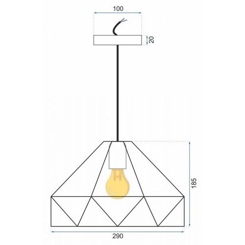 TOOLIGHT Stropna viseća svjetiljka metalna bijela APP237-1CP slika 5