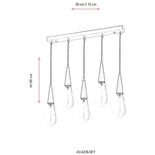 Luster Antiquation AV-4236-5EY slika 3