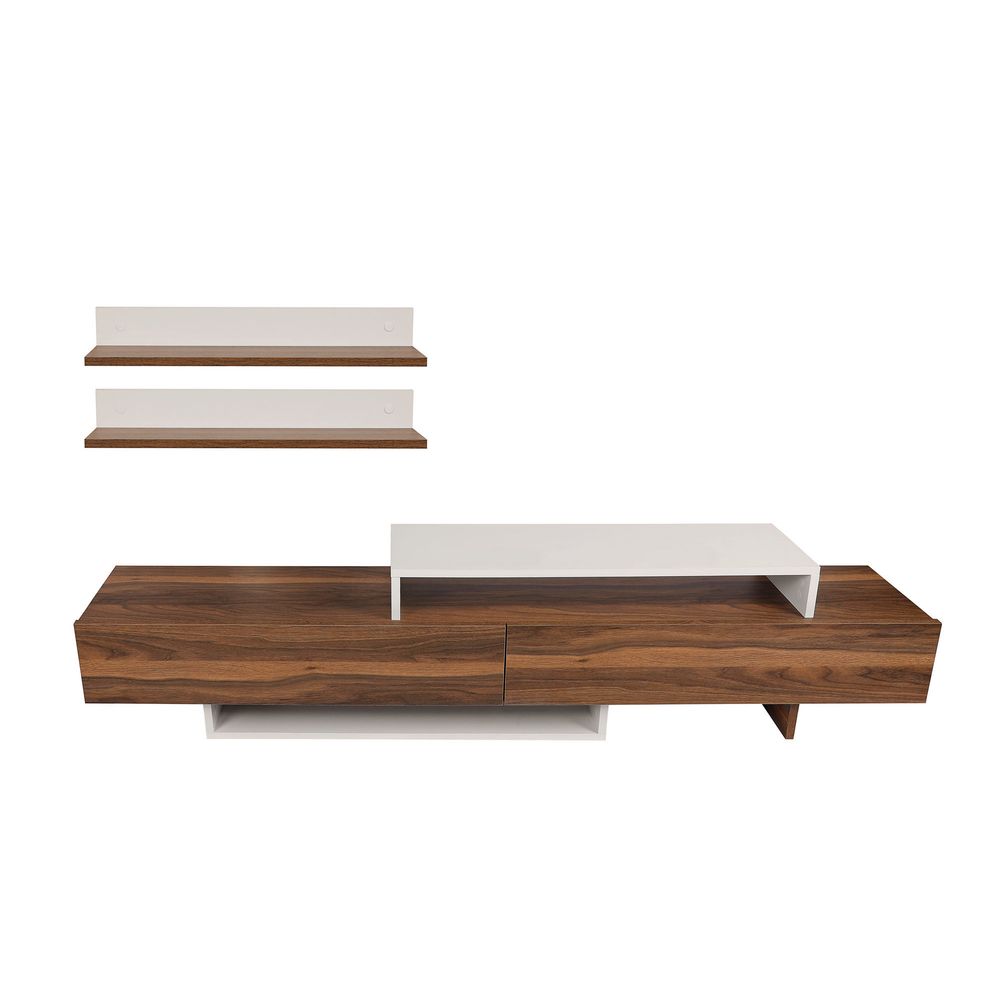 TV Komoda Nirvana - Teak, Bijela slika 7