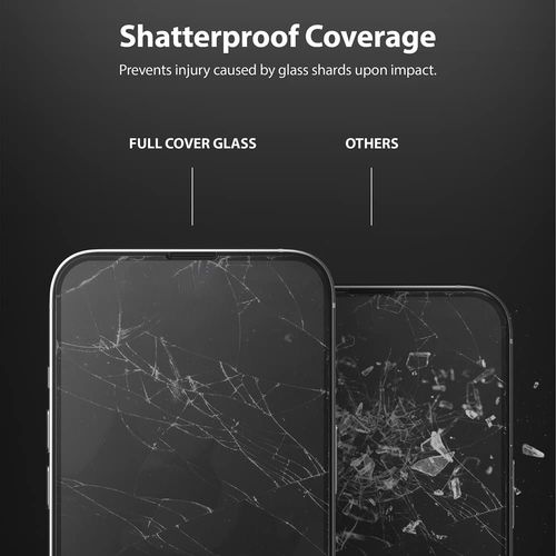 Ringke Invisible Defender ID Full Glass kaljeno staklo puna pokrivenost s okvirom za iPhone 13/ 13 Pro slika 5