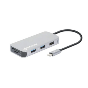 Docking station Manhattan 130615 8in1 USB-C - HDMI/3xUSB/CR/LAN/PD 100W