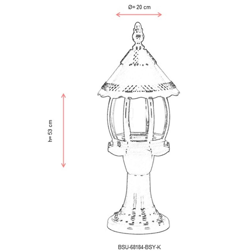 BSU-68184-BSY-K Crna Spoljna Zidna Lampa slika 3