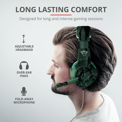 Trust gaming slušalice za PS4/PS5 GXT310C Radius maskirno zelene (22207) - EOL slika 3
