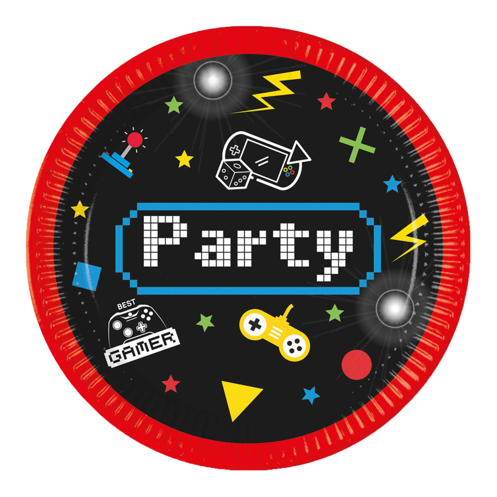 Papirni tanjiri za Gaming Party 20cm, 8 komada slika 1