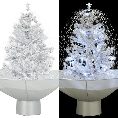 Božićno drvce koje sniježi sa stalkom bijelo 75 cm slika 1