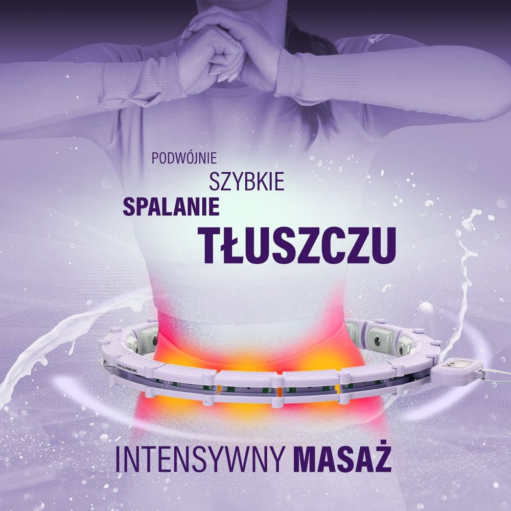 Hhm14 hula hoop ljubičasti magnetni s utegom + brojačem hms slika 6