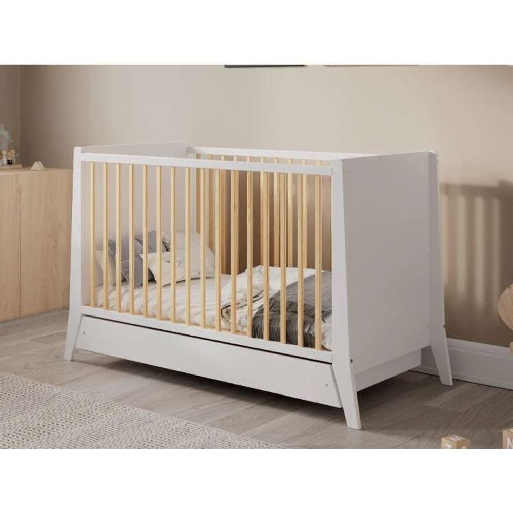 Lettino Krevetac sa ladicom Cosmo 120x60cm, White slika 1