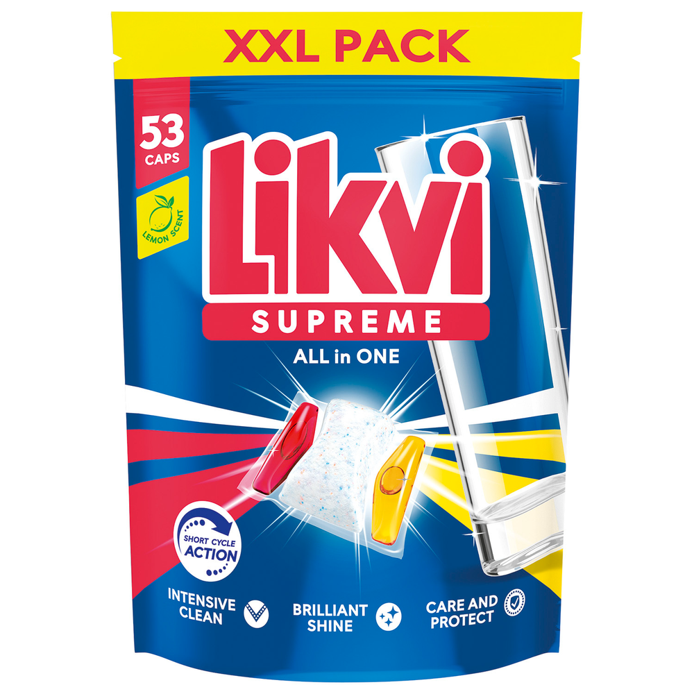 Likvi tablete za mašinsko pranje suđa All in One Supreme 53 kom slika 1