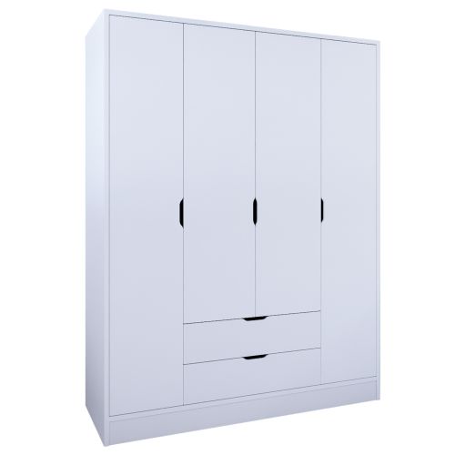 Duru 4 Door 1600-017 Matte White Wardrobe slika 5