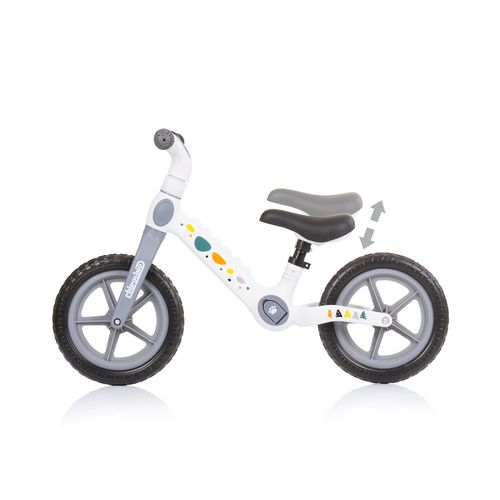 Balance Bike Chipolino Dino White Grey slika 3