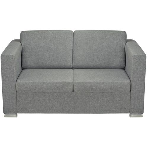 Dvodijelni set sofa od tkanine svijetlosivi slika 52