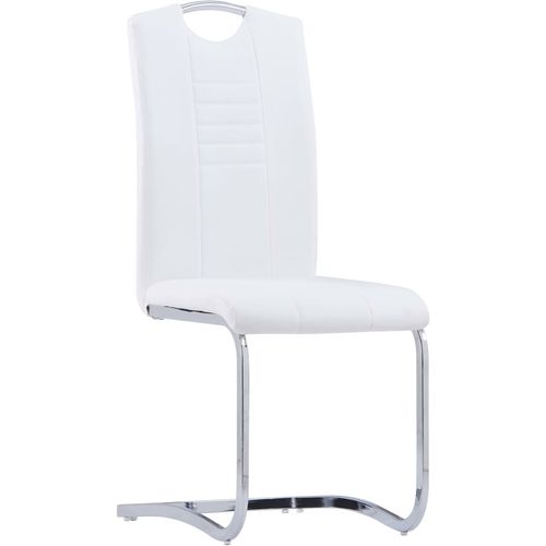 Konzolne blagovaonske stolice od umjetne kože 2 kom bijele slika 17
