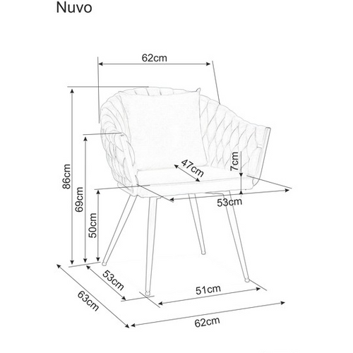 Stolica NUVO - baršun slika 5