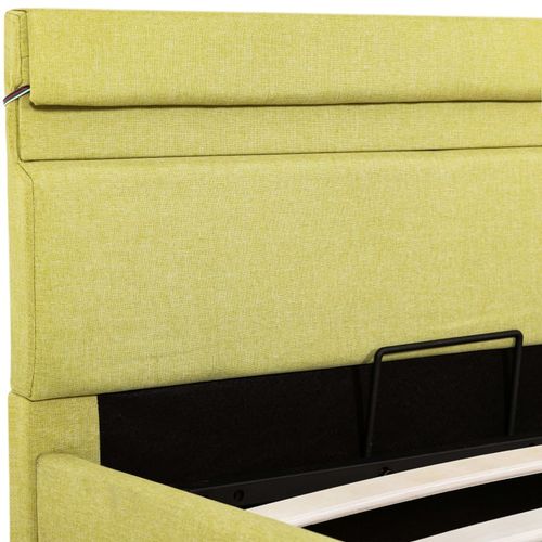 Hidraulični okvir za krevet tkanina LED limeta-žuti 90 x 200 cm slika 18