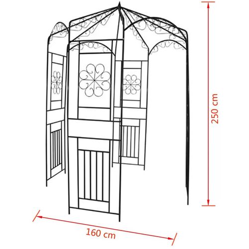 Vrtni luk 250 cm tamnozeleni slika 8