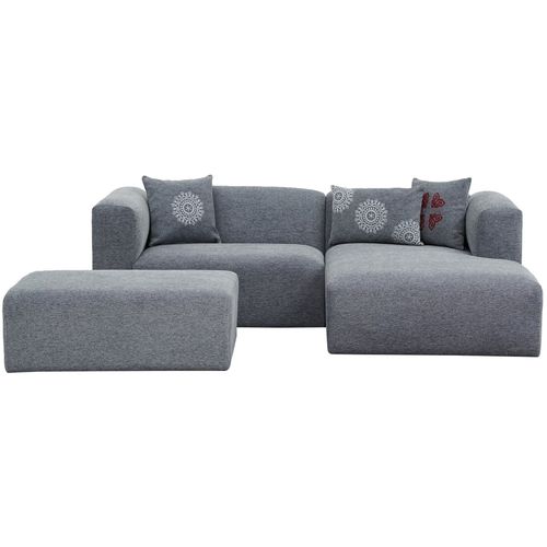 Linden Mini Right - Grey Grey Corner Sofa slika 10