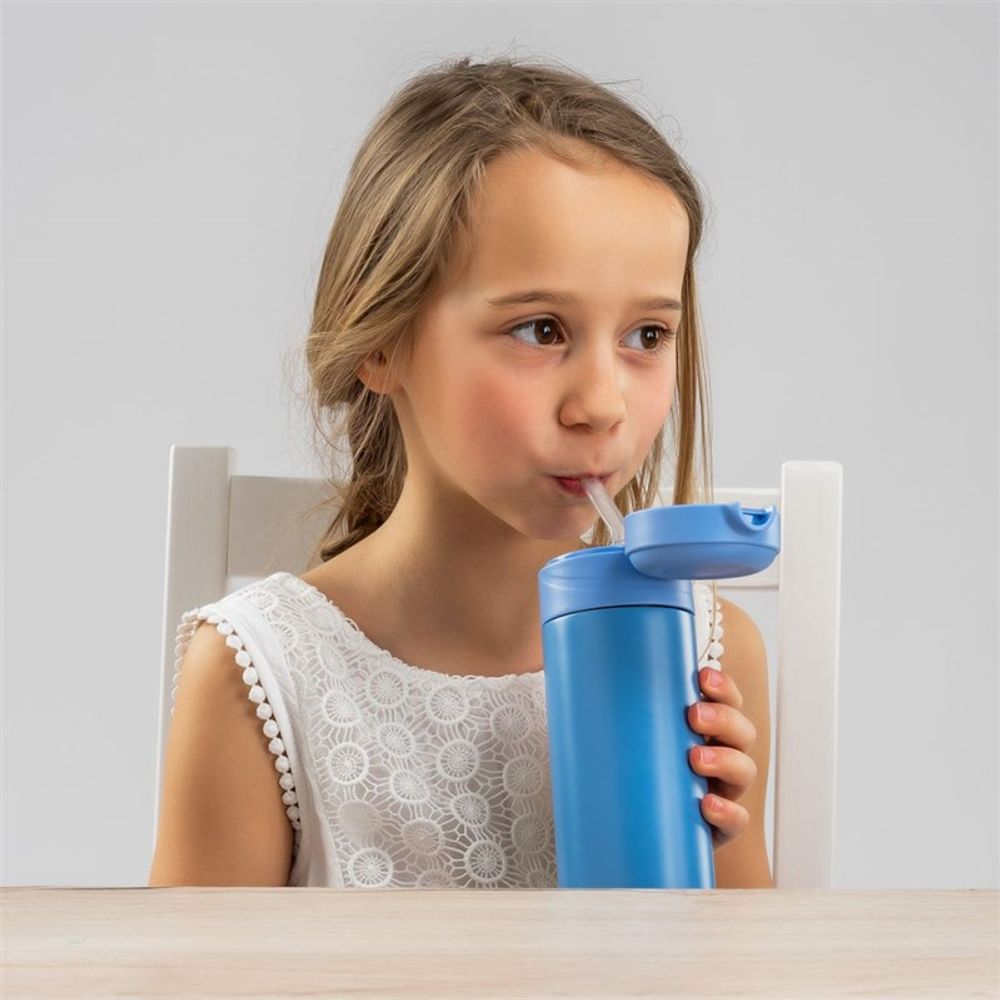Reer Flašica za piće sa slamkom 350ml, Blue slika 5