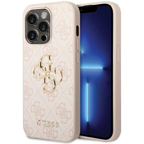 GUESS maska za iPhone 15 Pro Max LEATHER 4G METAL LOGO PINK slika 1