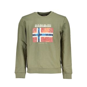 NAPAPIJRI GREEN MEN'S ZIPLESS SWEATSHIRT