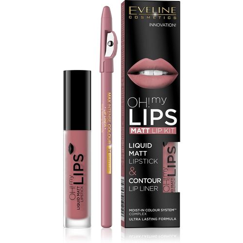 Eveline set oh!my lips tekući mat ruž+olovka 07 slika 1