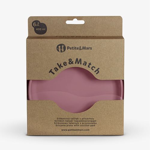 PETITE&amp;MARS Silikonski tanjur s vakuumom Take&amp;Match, Dusty Rose slika 5