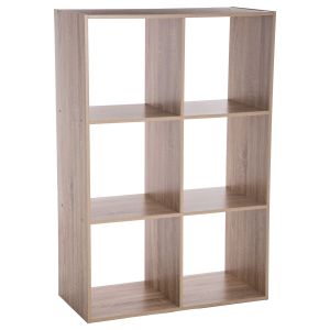 FIVE polica 6 otvora 67.5x32x100.5cm furnir natur