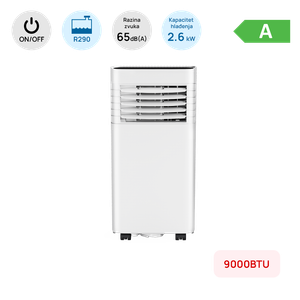 Prijenosna klima Chigo 9000BTU, 2.6kW, A, R290, bijela