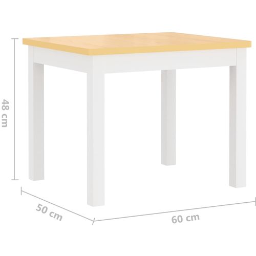 4-dijelni set dječjeg stola i stolica bijeli i bež MDF slika 18