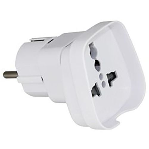 Univerzalni putni adapter 250V, beli slika 1