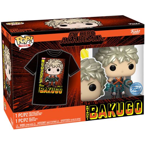 Set figure POP &#38; Tee My Hero Academia Katsuki Exclusive size L slika 5