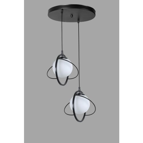 Nepal 2 Li Tepsili Siyah Beyaz Camlı Sarkıt Black
White Chandelier slika 2