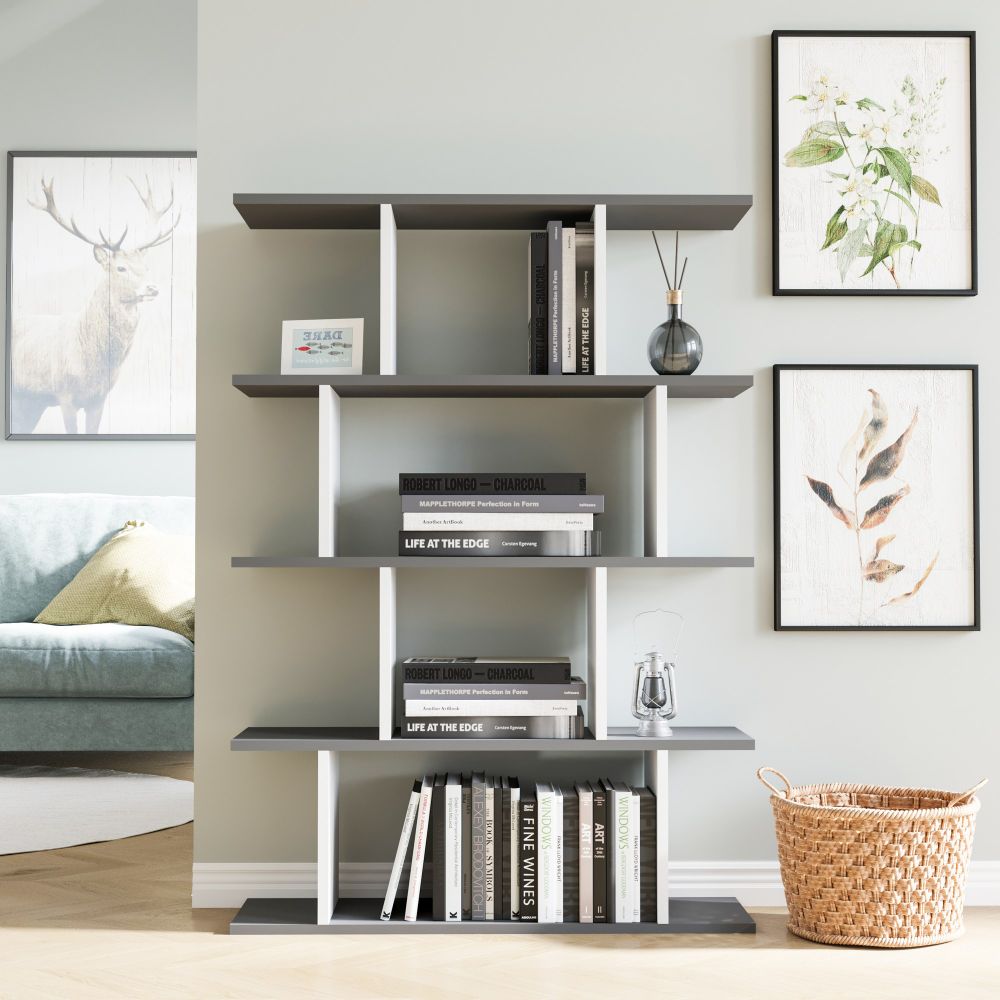 Harmon - White, Anthracite Anthracite
White Bookshelf slika 1
