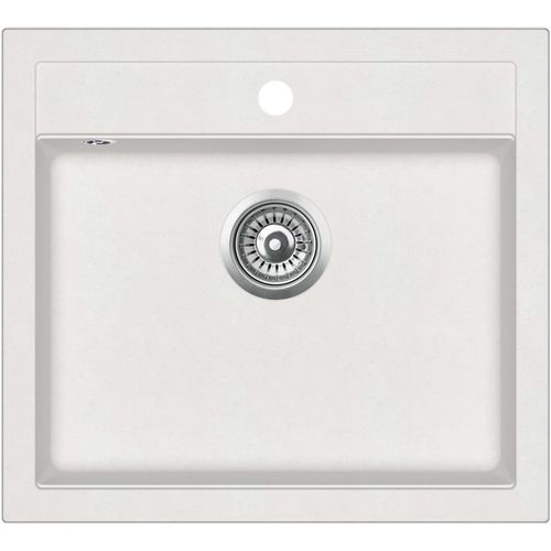 Granitni kuhinjski sudoper s jednom kadicom bijeli slika 7